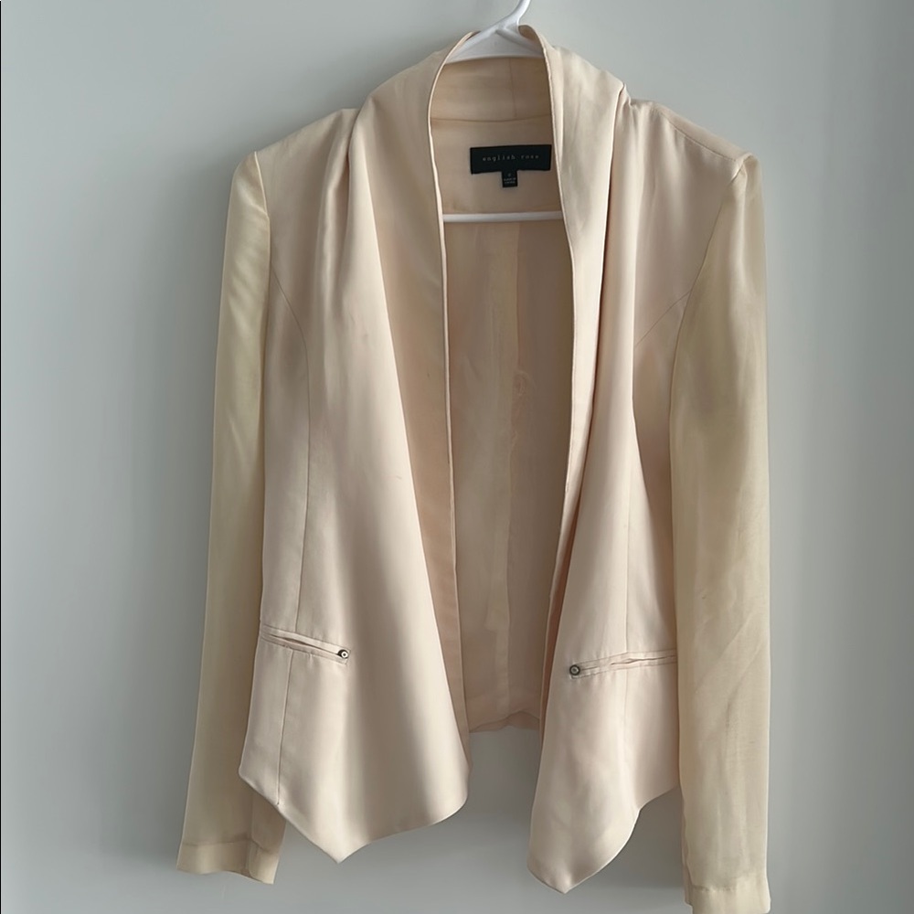 Banana Republic Cream Blazer with Shawl Collar